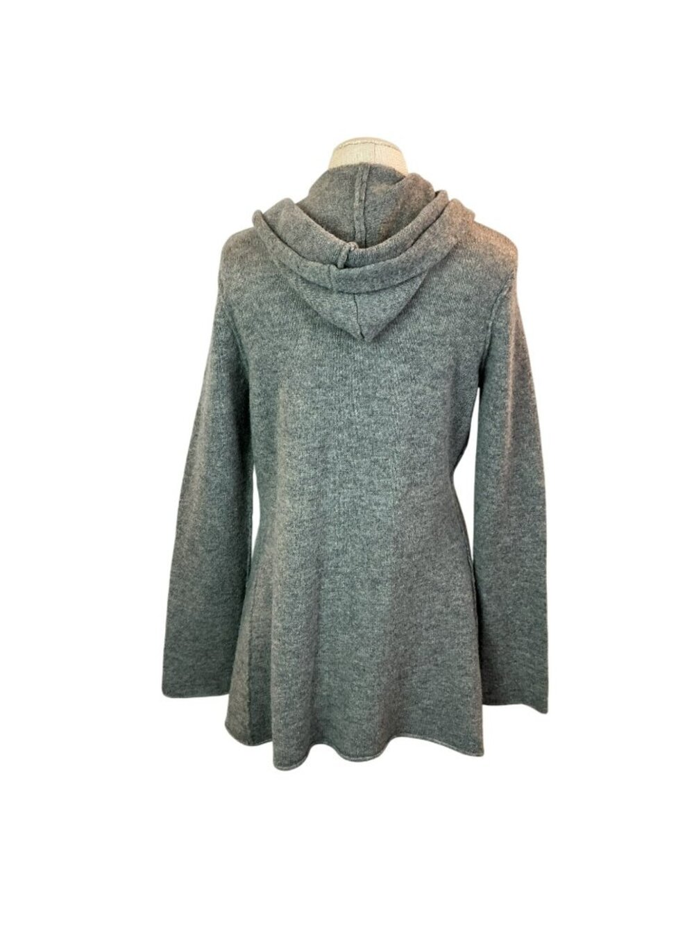 Cabi Lamb’s Wool Hooded Open Front Cardigan Womens Large Gray - Picture 5 of 11